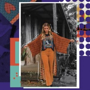Vegan moda için giyinmiş kadın